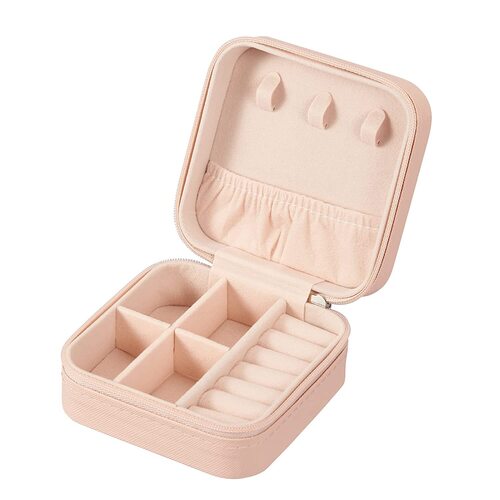 Leather mini jewellery box